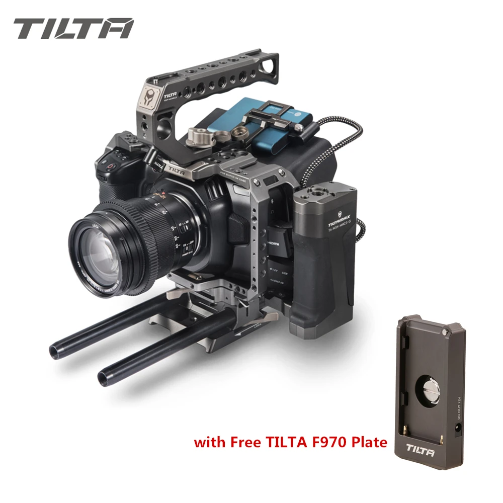 Tilta BMPCC 4K 6K Camera Cage TA-T01-A-G Full Cage SSD Drive Holder Top Handle Side handle for BlackMagic BMPCC4K 6K Black Cage
Tilta BMPCC 4K 6K Camera Cage TA-T01-A-G Full Cage SSD Drive Holder Top Handle Side handle for BlackMagic BMPCC4K 6K Black Cage