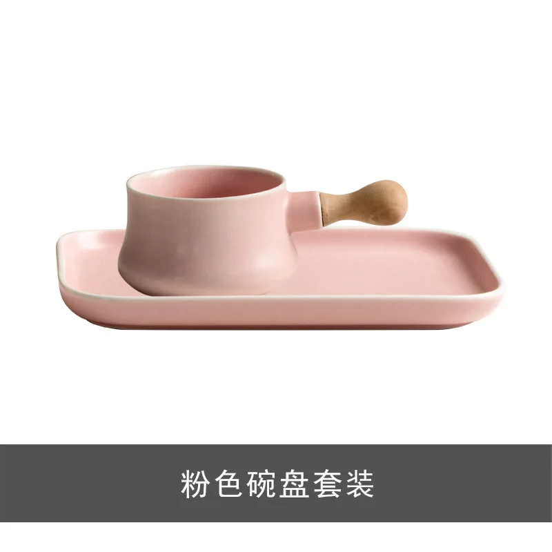 2pcs/set Ceramic Milk Bowl with Wood handle Porcelain Plate Tray Plate Creative Dish Desserts Plate Tableware Breakfast Set
2pcs/set Ceramic Milk Bowl with Wood handle Porcelain Plate Tray Plate Creative Dish Desserts Plate Tableware Breakfast Set