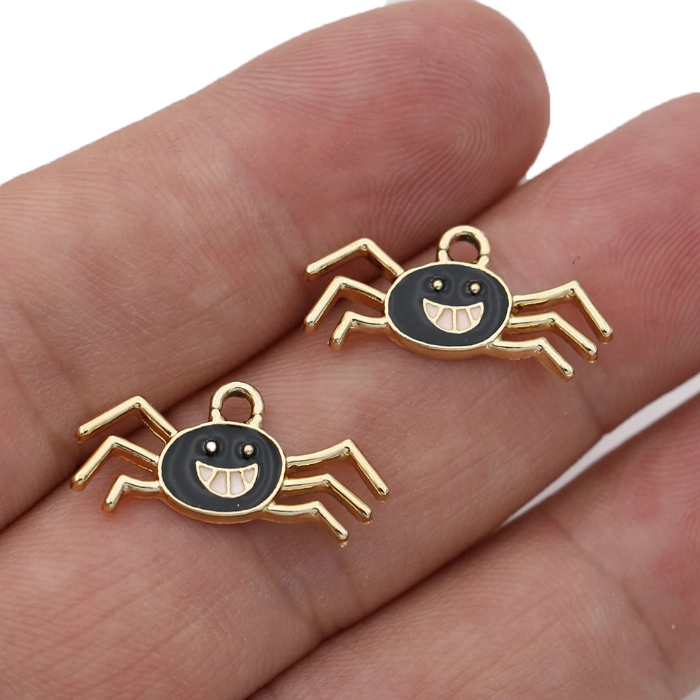 5Pcs Enamel Gold Color Spider Charm Pendant for Jewelry Making Earrings Bracelet Necklace Accessories DIY Findings
5Pcs Enamel Gold Color Spider Charm Pendant for Jewelry Making Earrings Bracelet Necklace Accessories DIY Findings
