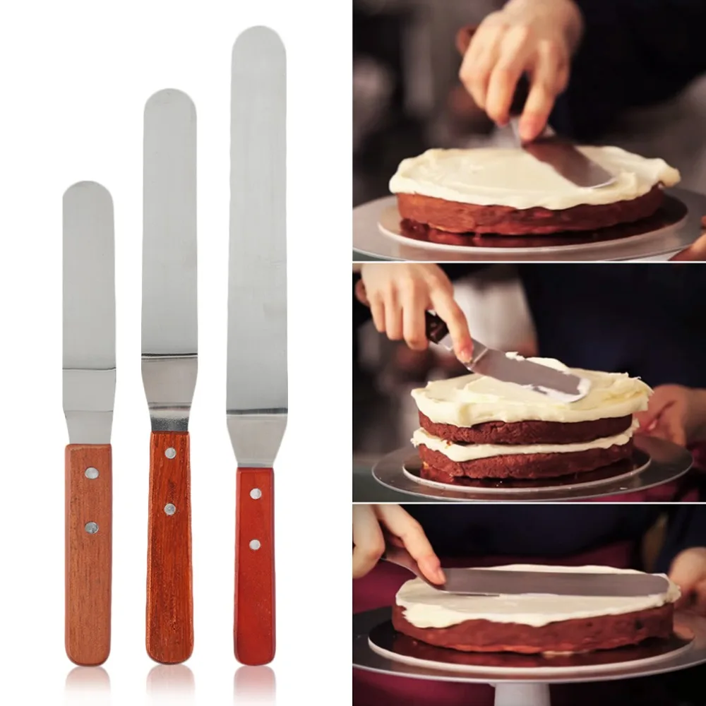 6/8/10 Inch Stainless Steel Cream Cake Knife Wood Handle Butter Spatula Knife Wedding Cake For Kitchen Cake Decorating tools
6/8/10 Inch Stainless Steel Cream Cake Knife Wood Handle Butter Spatula Knife Wedding Cake For Kitchen Cake Decorating tools