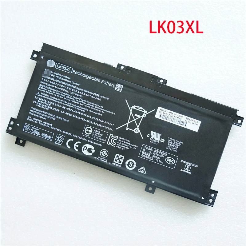 Оригинальный аккумулятор для ноутбука LK03XL для HP envy 15x360 15-bp 15-cn Φ W128 W129 W134
Оригинальный аккумулятор для ноутбука LK03XL для HP envy 15x360 15-bp 15-cn Φ W128 W129 W134
