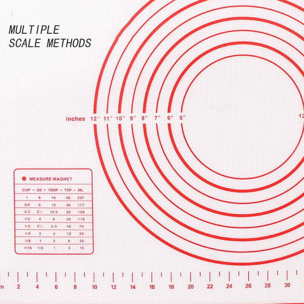 0.4mm Thickness Silicone Baking Mat Pizza Dough Maker Pastry Kitchen Gadgets Cooking Tools Utensils Bakeware Kneading Tool 
0.4mm Thickness Silicone Baking Mat Pizza Dough Maker Pastry Kitchen Gadgets Cooking Tools Utensils Bakeware Kneading Tool