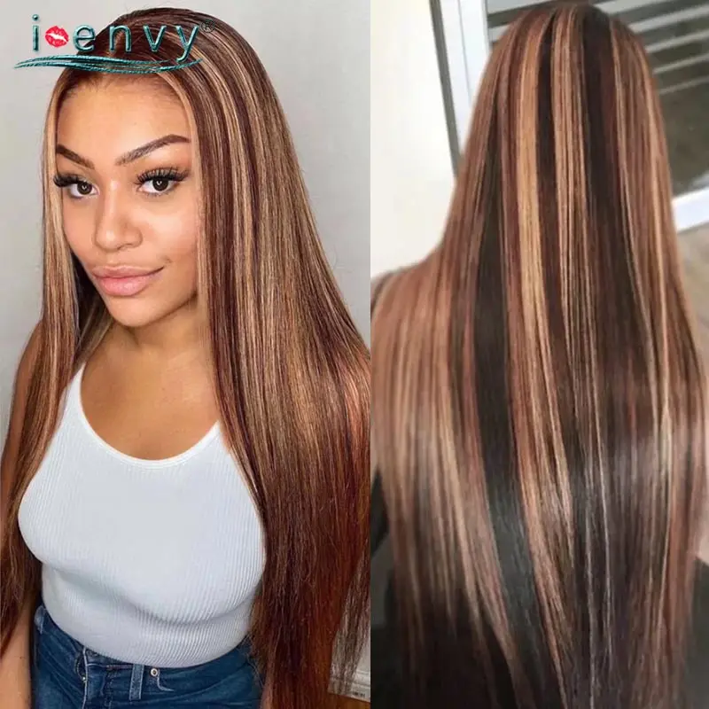 Highlight Lace Front Wig Human Hair Transparent lace Brown And Blonde Human Hair Wigs For Women Peruvian Piano Colored Wig Remy
Highlight Lace Front Wig Human Hair Transparent lace Brown And Blonde Human Hair Wigs For Women Peruvian Piano Colored Wig Remy