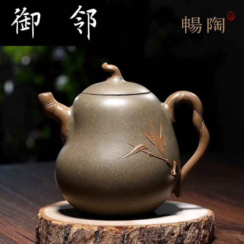 ★famous art master craftsmen TaoJianQuan manual recommended old green Duan Fulu bamboo pot of the republic of China
★famous art master craftsmen TaoJianQuan manual recommended old green Duan Fulu bamboo pot of the republic of China