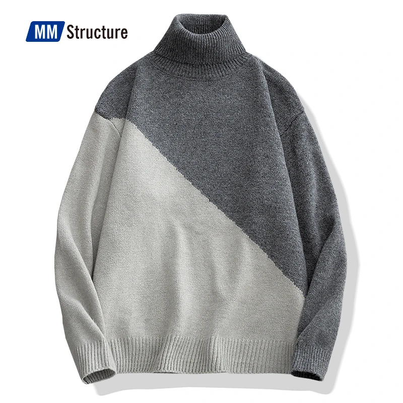 All-match Turtleneck Male New Warm Oversize Casual Sweater High Quality Korean Designer Trend Stitching Knitted Jumper Men
All-match Turtleneck Male New Warm Oversize Casual Sweater High Quality Korean Designer Trend Stitching Knitted Jumper Men
