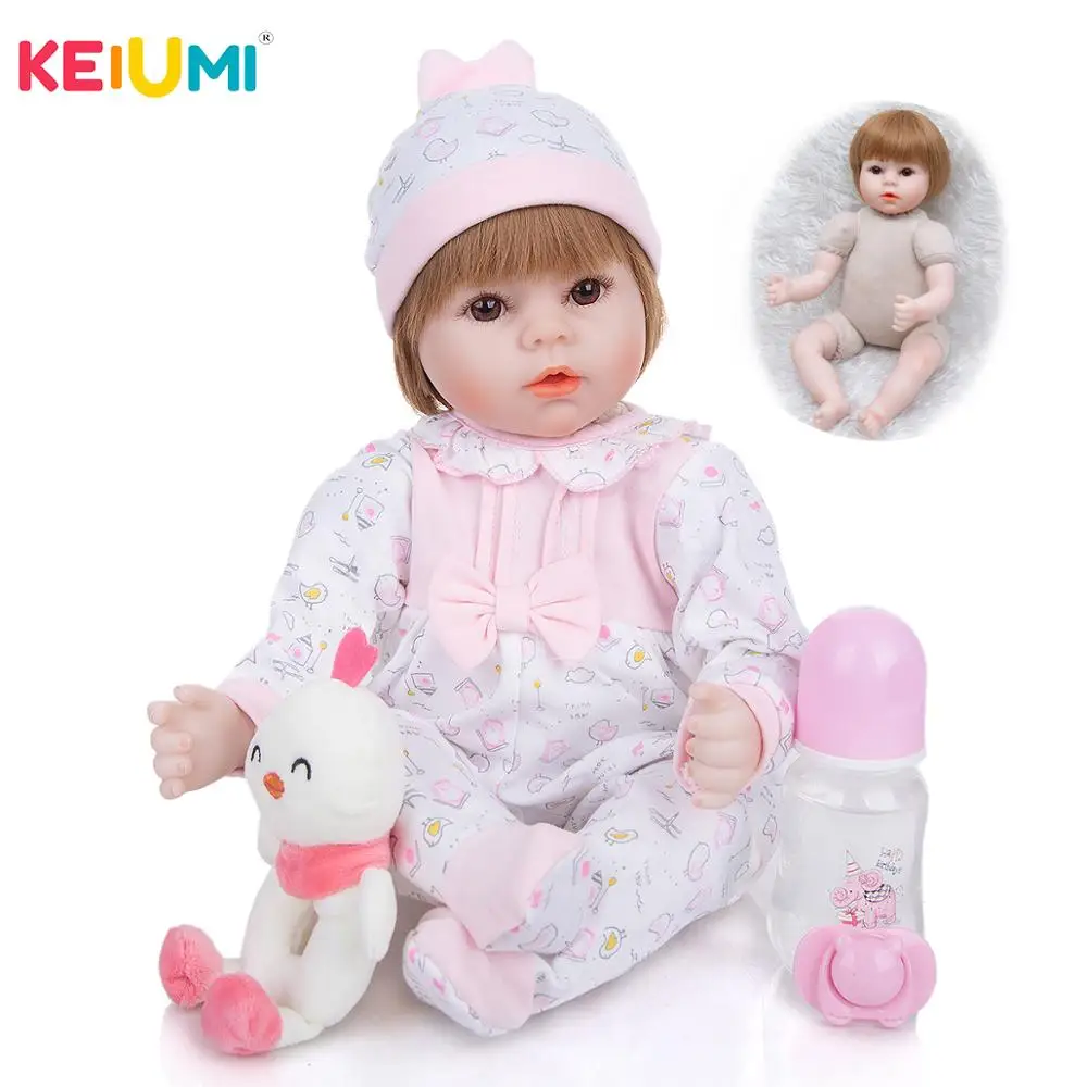 KEIUMI 18 Inch Lifelike Cutely Silicone Reborn Baby Dolls Cloth Body Reborn Bebe Toys Dolls For Children Birthday XMAX Gifts
KEIUMI 18 Inch Lifelike Cutely Silicone Reborn Baby Dolls Cloth Body Reborn Bebe Toys Dolls For Children Birthday XMAX Gifts