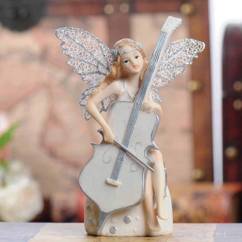 Music Flower Fairy Girl Resin Statue Home Decor Figurine Miniature Ornaments Elves Angel Sculpture Modern Living Room Decoration
Music Flower Fairy Girl Resin Statue Home Decor Figurine Miniature Ornaments Elves Angel Sculpture Modern Living Room Decoration