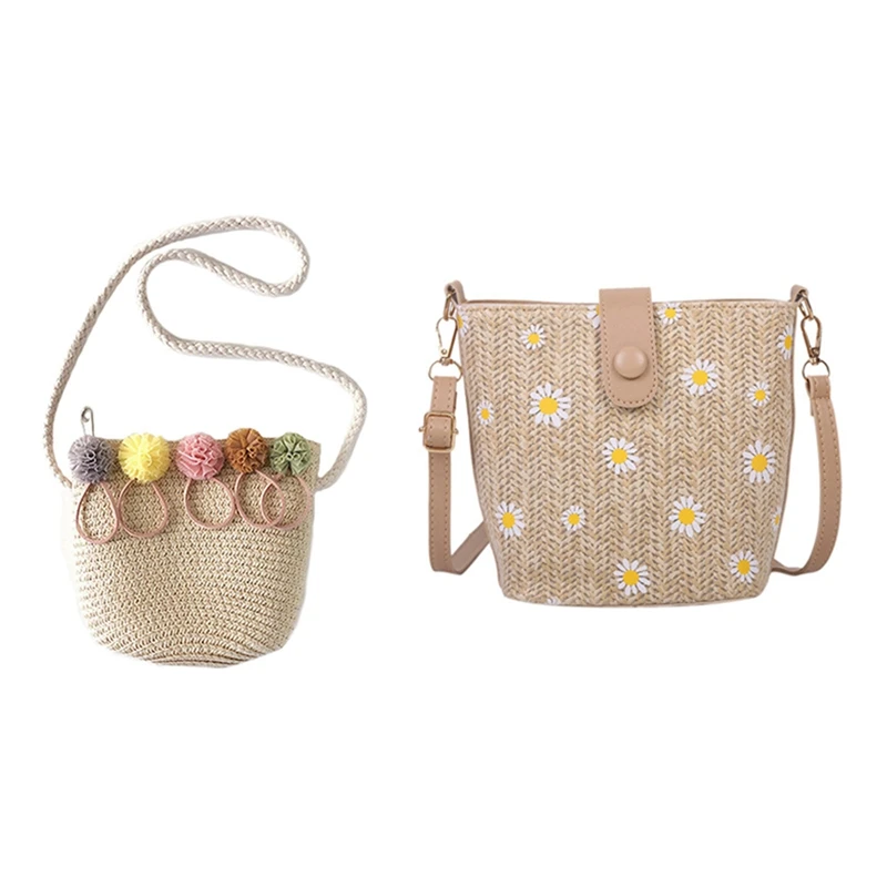 2 Pcs Girls Shoulder Bag Straw Rattan Weave Crossbody Bag for Baby Girls,Beige & Khaki
2 Pcs Girls Shoulder Bag Straw Rattan Weave Crossbody Bag for Baby Girls,Beige & Khaki