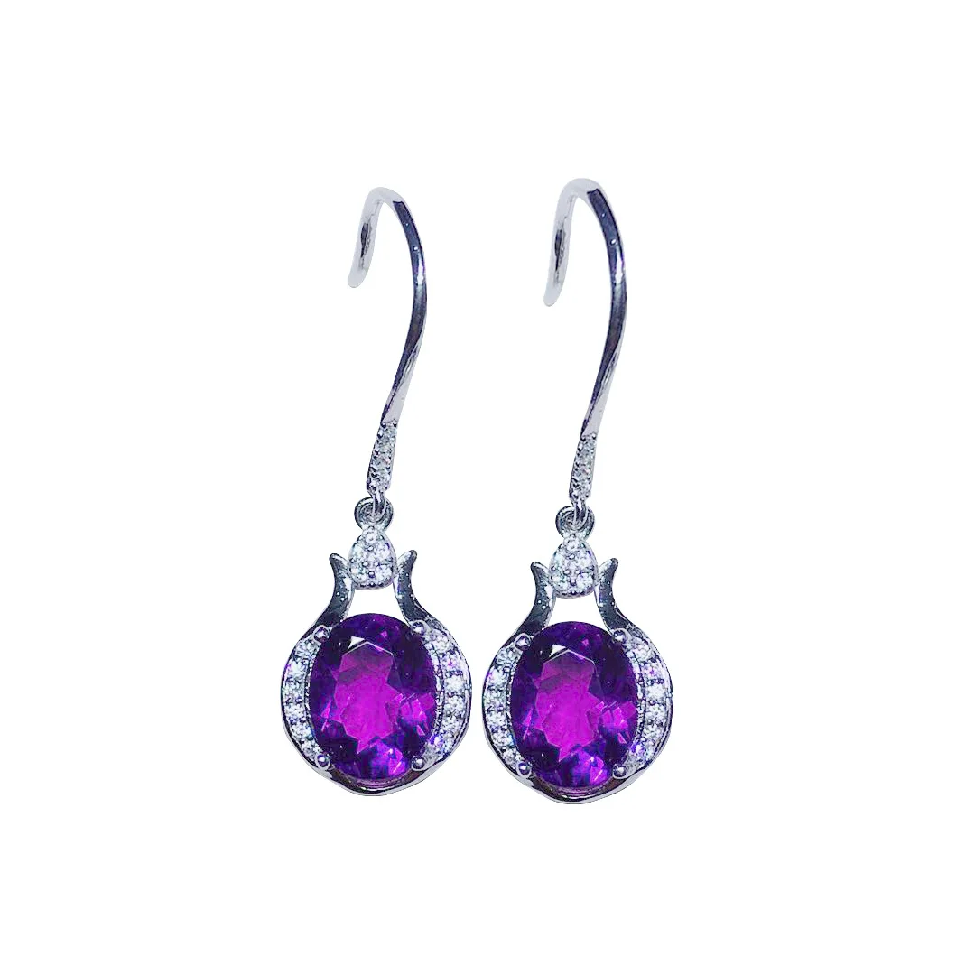 14K Rose Gold Jewelry Natural Amethyst Gemstone Earring Women Silver 925 Jewelry Bizuteria Aretes De Mujer Garnet Drop Earrings
14K Rose Gold Jewelry Natural Amethyst Gemstone Earring Women Silver 925 Jewelry Bizuteria Aretes De Mujer Garnet Drop Earrings