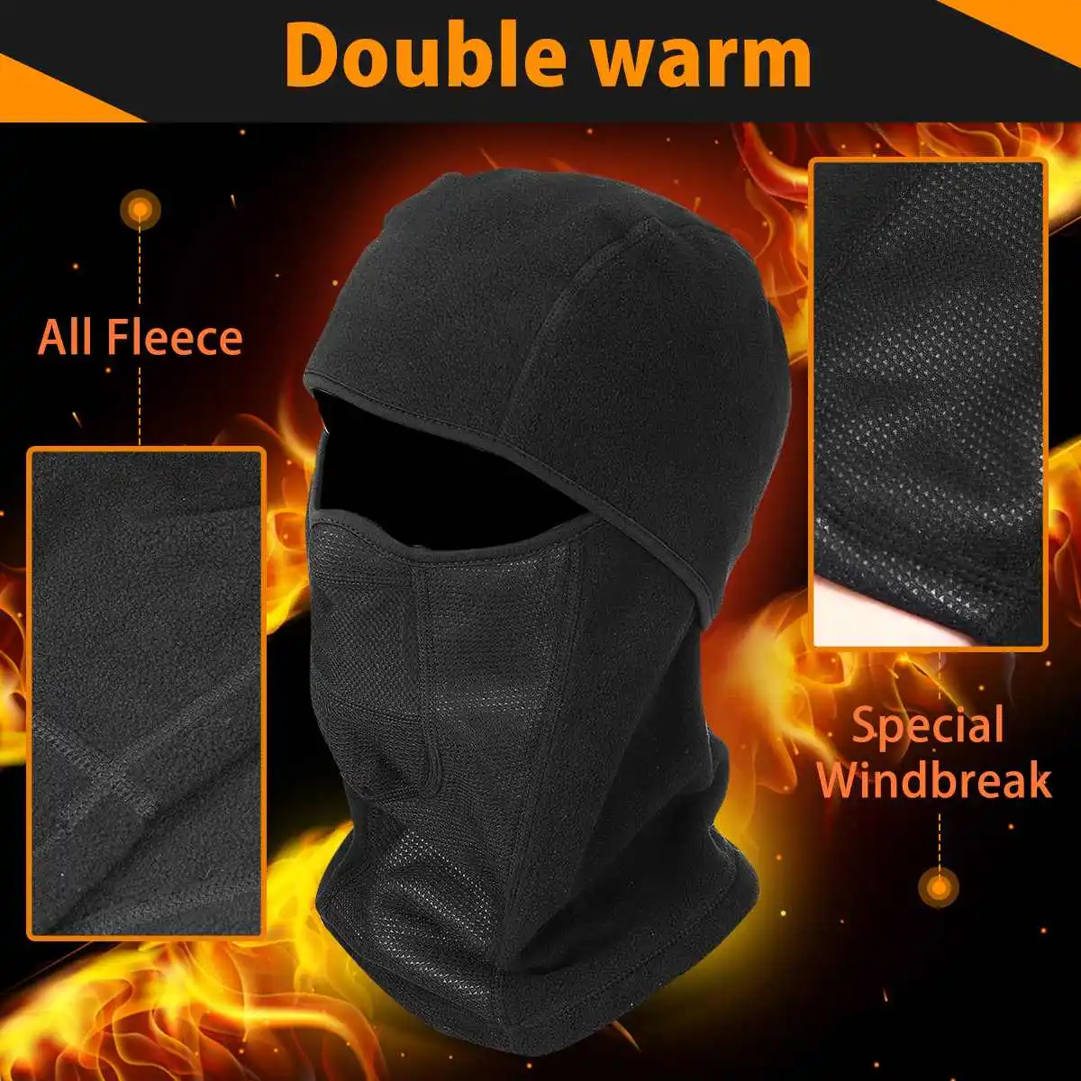 Men Women Balaclava Full Face Mask Warm Winter Double Thermal Fleece Windproof Ski Motorcycle Waterproof Biker Cycling Hood Cap
Men Women Balaclava Full Face Mask Warm Winter Double Thermal Fleece Windproof Ski Motorcycle Waterproof Biker Cycling Hood Cap