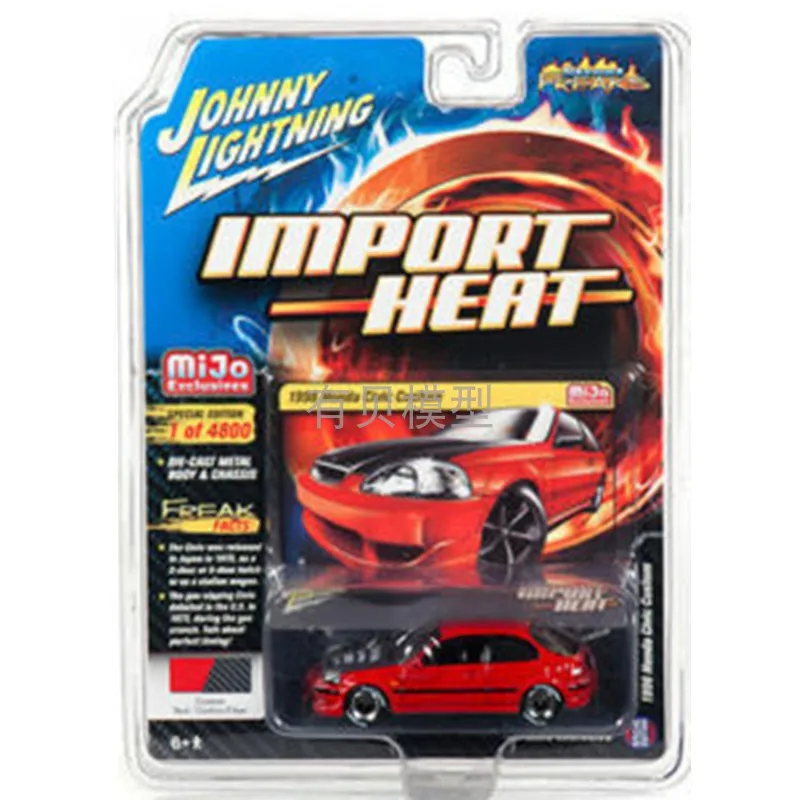 Johnny Lightning cars 1/64 1998 Civic custom IMPORT HEAT Collector Edition Metal Diecast Model Cars Kids Toys
Johnny Lightning cars 1/64 1998 Civic custom IMPORT HEAT Collector Edition Metal Diecast Model Cars Kids Toys