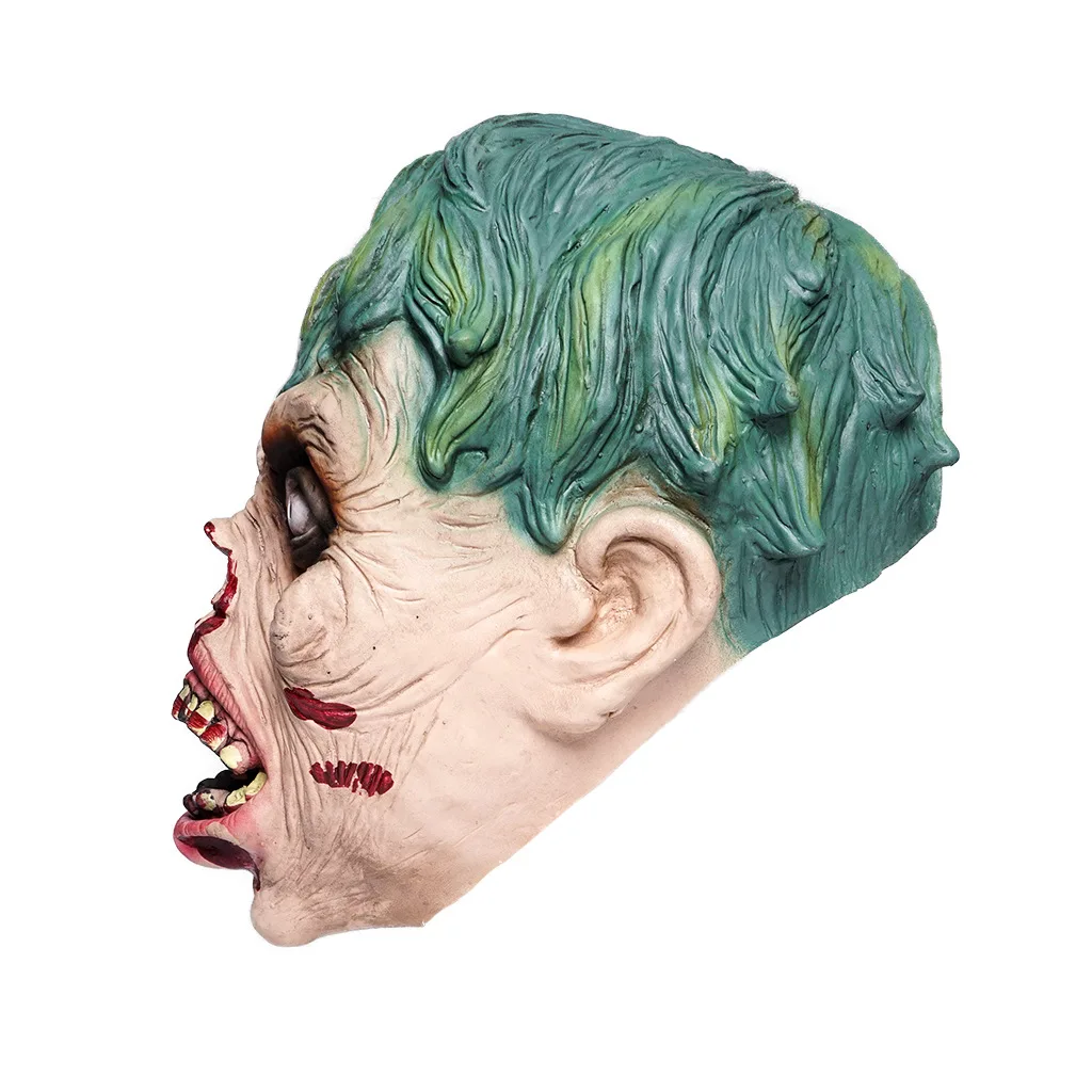 Halloween Cosplay Mask Scary Rotten Face Zombie Latex Mask Party Trick Haunted House Props Mask