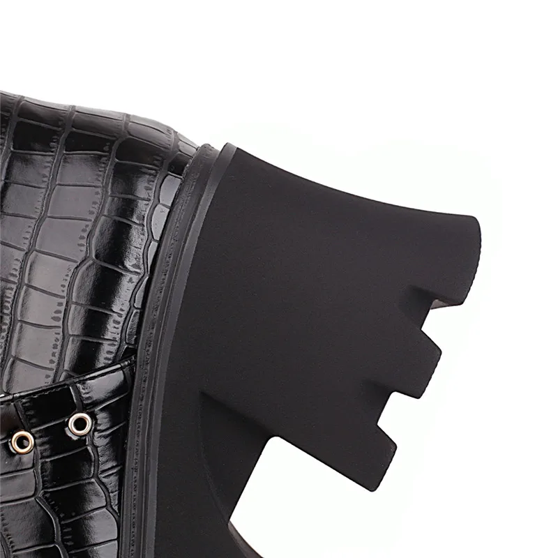 YMECHIC Crocodile Pattern Pu Leather Gothic Black Boots Women Sexy Lacing Chunky Heel Platform Booties Punk Shoes Ladies Zipper 
YMECHIC Crocodile Pattern Pu Leather Gothic Black Boots Women Sexy Lacing Chunky Heel Platform Booties Punk Shoes Ladies Zipper