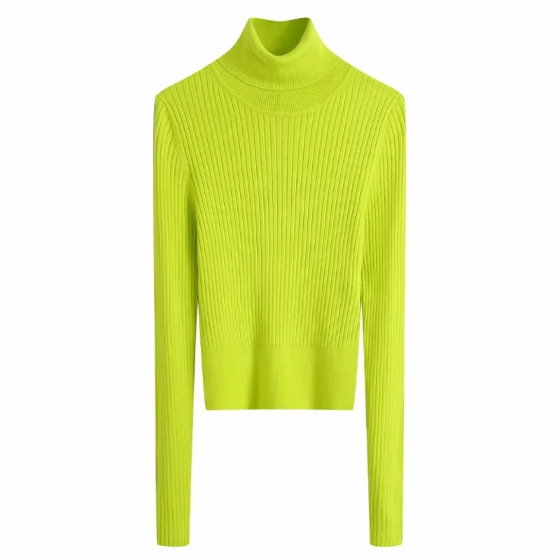 Solid Women Rib Knitted Turtleneck Short Sweater Female Long Sleeve Pullover Casual Lady Slim Tops SW1382
Solid Women Rib Knitted Turtleneck Short Sweater Female Long Sleeve Pullover Casual Lady Slim Tops SW1382