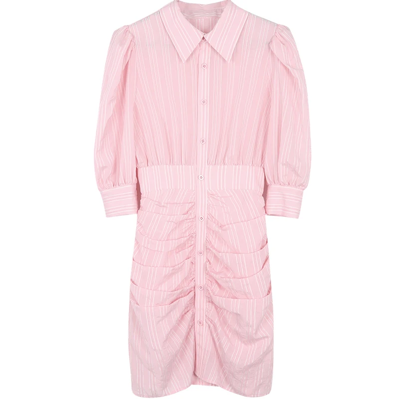 Vintage Puff Sleeve Pink Wrap Dress Women Fashion Shirt Dress Stripe Short Sleeve Mini Bandage Dress Female
Vintage Puff Sleeve Pink Wrap Dress Women Fashion Shirt Dress Stripe Short Sleeve Mini Bandage Dress Female