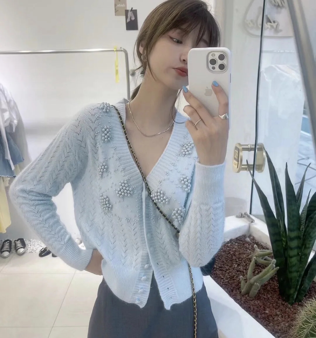 Sweet Beaded cardigan women 2021 autumn candy sweater jacket short outer sweater sweater sweater sweater top
Sweet Beaded cardigan women 2021 autumn candy sweater jacket short outer sweater sweater sweater sweater top