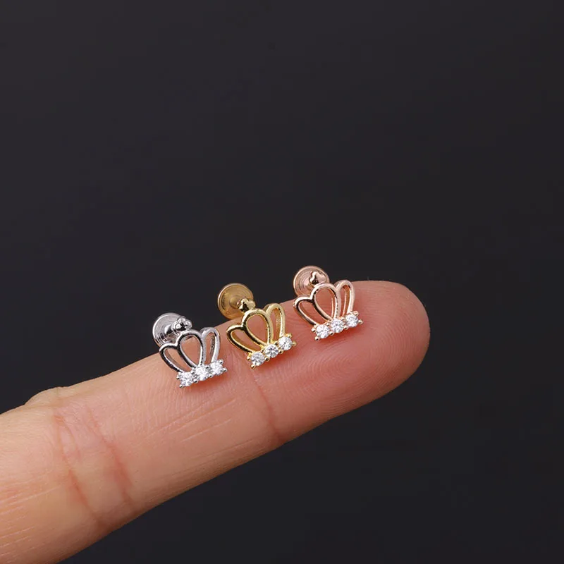 1PC Unusual Piercing 16G Stainless Steel Stud Earrings for Women Jewelry 2020 Trend Heart Cross Arrow Wing Crown Earrings Stud
1PC Unusual Piercing 16G Stainless Steel Stud Earrings for Women Jewelry 2020 Trend Heart Cross Arrow Wing Crown Earrings Stud