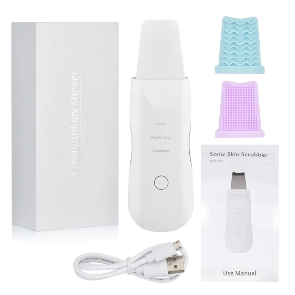 Ultrasonic Skin Scrubber Vibration Face Spatula Blackhead Remover Rechargeable Ion Deep Face Shovel Clean Peeling Facial Lifting
Ultrasonic Skin Scrubber Vibration Face Spatula Blackhead Remover Rechargeable Ion Deep Face Shovel Clean Peeling Facial Lifting