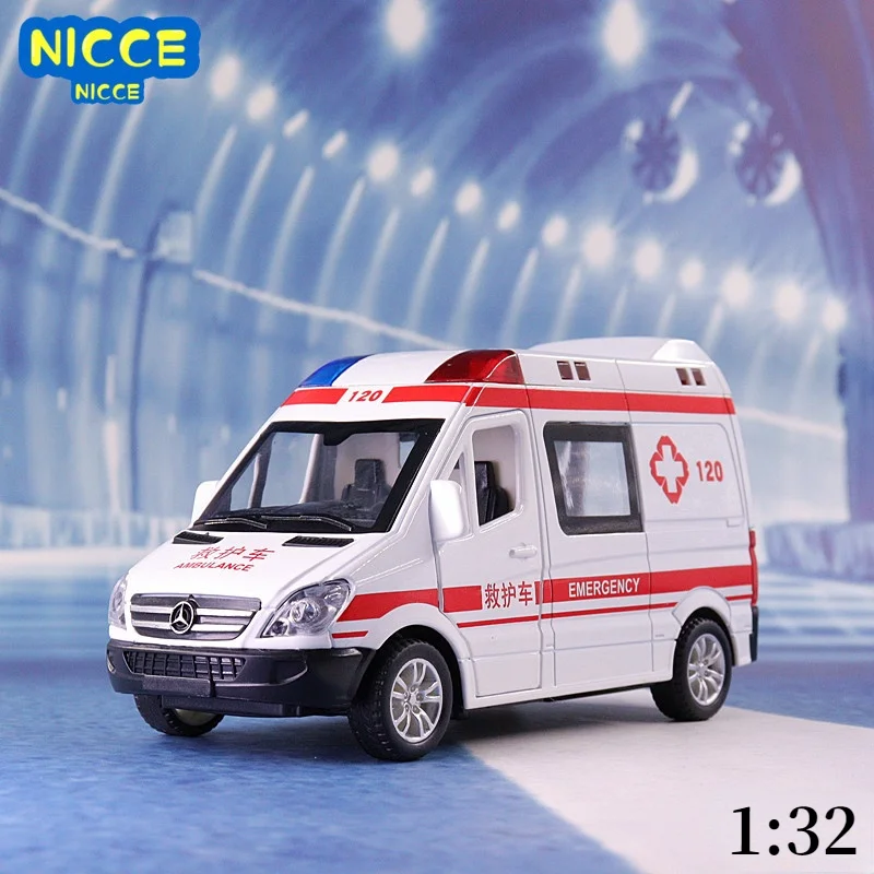 Nicce 1:32 Hospital Rescue Ambulance Police Metal Cars Model Pull Back Sound&Light Alloy Diecast Car Toys for Children Gifts A95
Nicce 1:32 Hospital Rescue Ambulance Police Metal Cars Model Pull Back Sound&Light Alloy Diecast Car Toys for Children Gifts A95