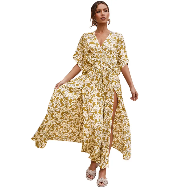 2020 Hot Spring and Summer Women's Bohemian Holiday Style Deep V Sexy Floral Short-Sleeve Dress
2020 Hot Spring and Summer Women's Bohemian Holiday Style Deep V Sexy Floral Short-Sleeve Dress
