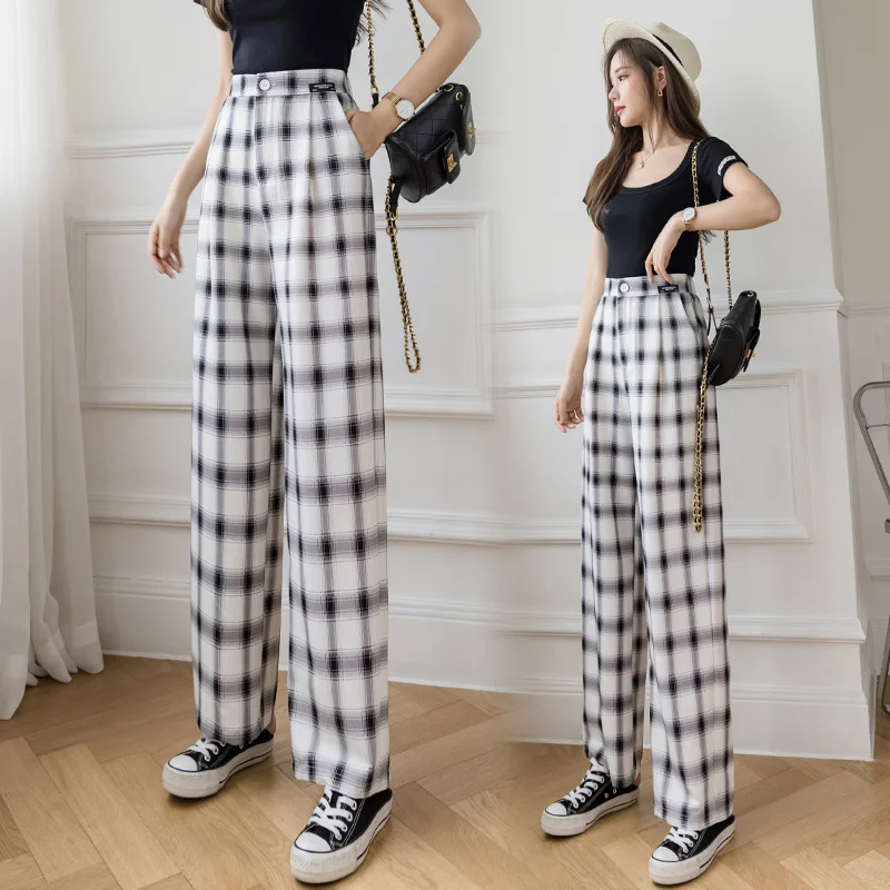Lattice Loose Pants Women's 2021 Summer Figure Flattering Versatile Korean Style High Waist Drooping Loose Straight Casual Pants
Lattice Loose Pants Women's 2021 Summer Figure Flattering Versatile Korean Style High Waist Drooping Loose Straight Casual Pants