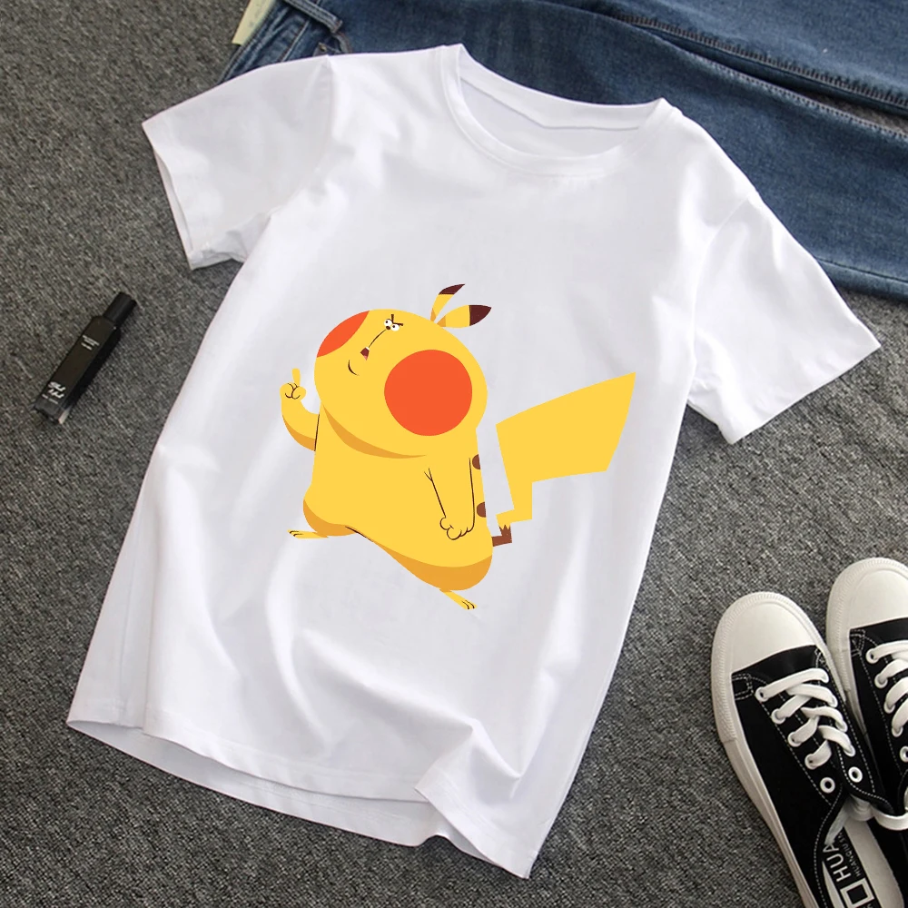 Pokemon Women's Summer T-shirts Bad Pikachu Beer Anime Kawaii New Tops Print Casual Short Sleeve Cartoon Femme Aesthetic Clothes
Pokemon Women's Summer T-shirts Bad Pikachu Beer Anime Kawaii New Tops Print Casual Short Sleeve Cartoon Femme Aesthetic Clothes