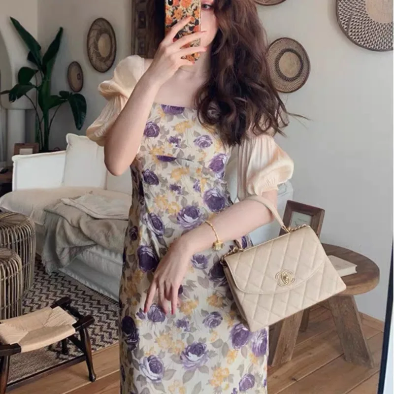 Женское платье с коротким рукавом-фонариком, повседневное облегающее платье во французском стиле с цветочным принтом и квадратным вырезом,...
Женское платье с коротким рукавом-фонариком, повседневное облегающее платье во французском стиле с цветочным принтом и квадратным вырезом,...