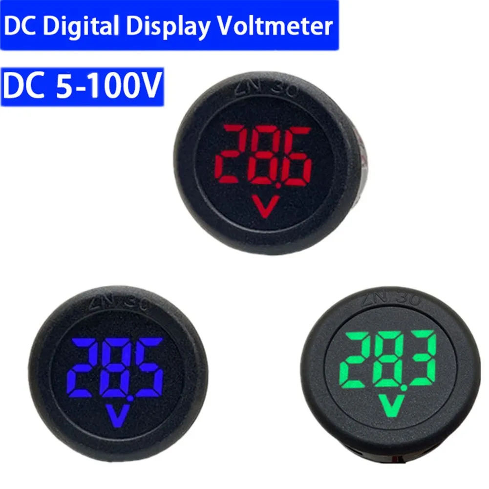 DC5-100V Digital Voltmeter LED Digital Display Circular Voltmeter Car Voltage Current Meter Volt Detector Tester Monitor Panel
DC5-100V Digital Voltmeter LED Digital Display Circular Voltmeter Car Voltage Current Meter Volt Detector Tester Monitor Panel