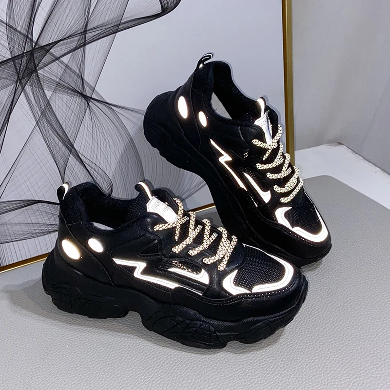 Fashion Reflective Women Sneakers 2020 Mesh Breathable Vulcanized Shoes Ladies Platform Chunky Casual Shoes Woman Old Dad Shoes
Fashion Reflective Women Sneakers 2020 Mesh Breathable Vulcanized Shoes Ladies Platform Chunky Casual Shoes Woman Old Dad Shoes