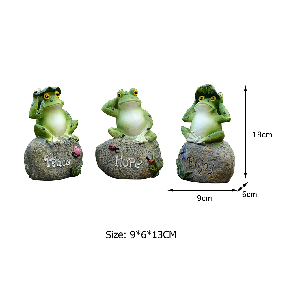 3pcs Resin Sitting on Stone Frog Sculpture Home Furnishing Garden Yard Landscaping Frog Statue Decorative Craft 
3pcs Resin Sitting on Stone Frog Sculpture Home Furnishing Garden Yard Landscaping Frog Statue Decorative Craft