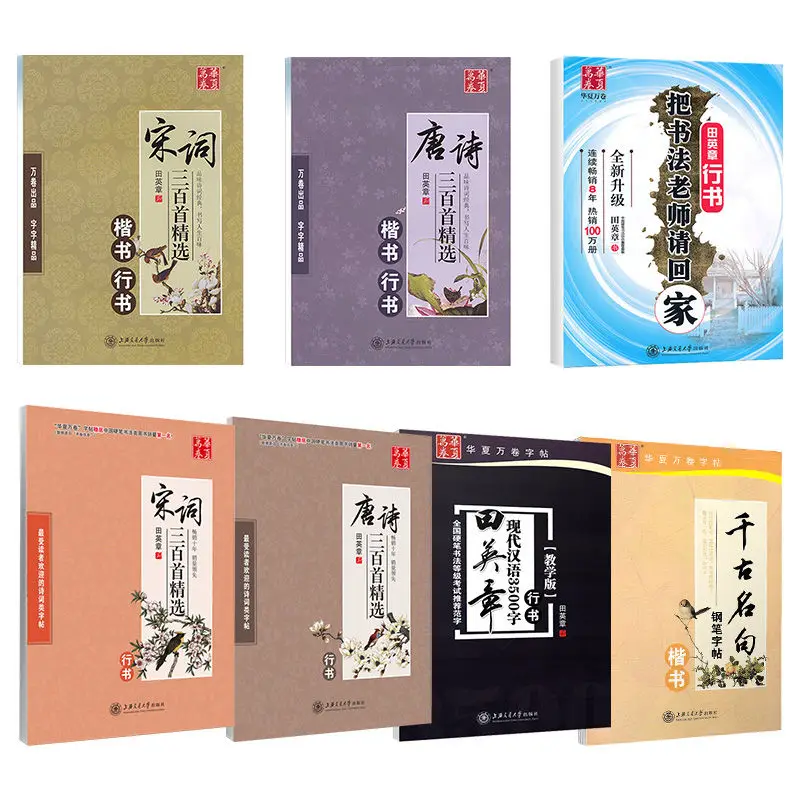 

Books Chinese Pen Calligraphy Quaderno 300 Tang Poetry Copybook Regular Script Student Adult Libros Livros Livres Libro Kitaplar