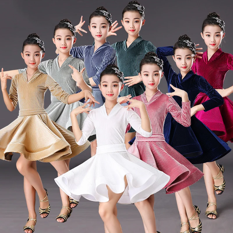 More Colors Children'S Latin Dance Dress Long-Sleeved Velvet Girls Practice Clothes Ballroom Samba Competition Costume DL4726
More Colors Children'S Latin Dance Dress Long-Sleeved Velvet Girls Practice Clothes Ballroom Samba Competition Costume DL4726
