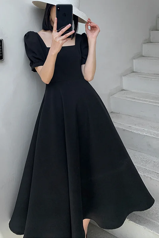 Hepburn Elegant Retro Plus Size Dress for Women 2021 Summer High Waist Puff Sleeve Bodycon Chiffon Dress Vacation Office Vestido 
Hepburn Elegant Retro Plus Size Dress for Women 2021 Summer High Waist Puff Sleeve Bodycon Chiffon Dress Vacation Office Vestido
