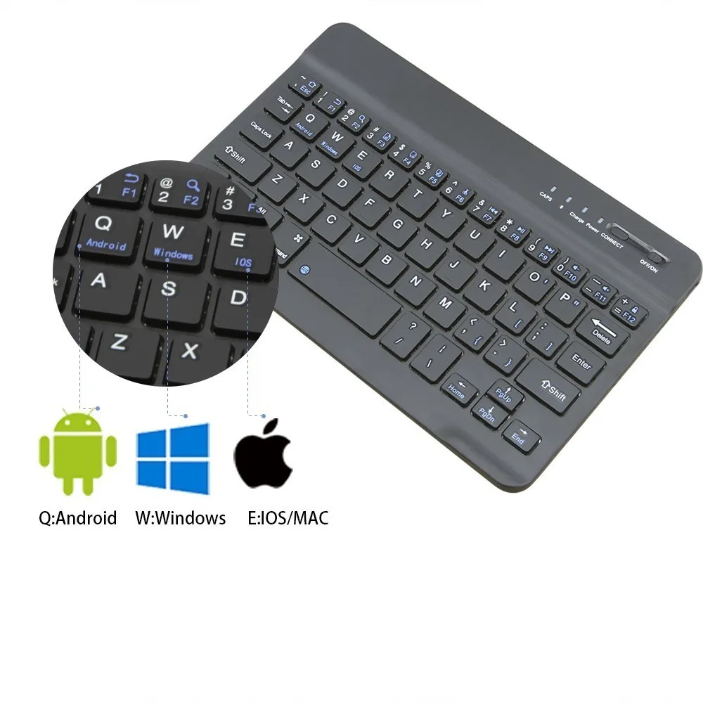 Bluetooth 3 0 Беспроводная мультимедийная клавиатура 78 клавиш BT Клавиатура для ПК Windows