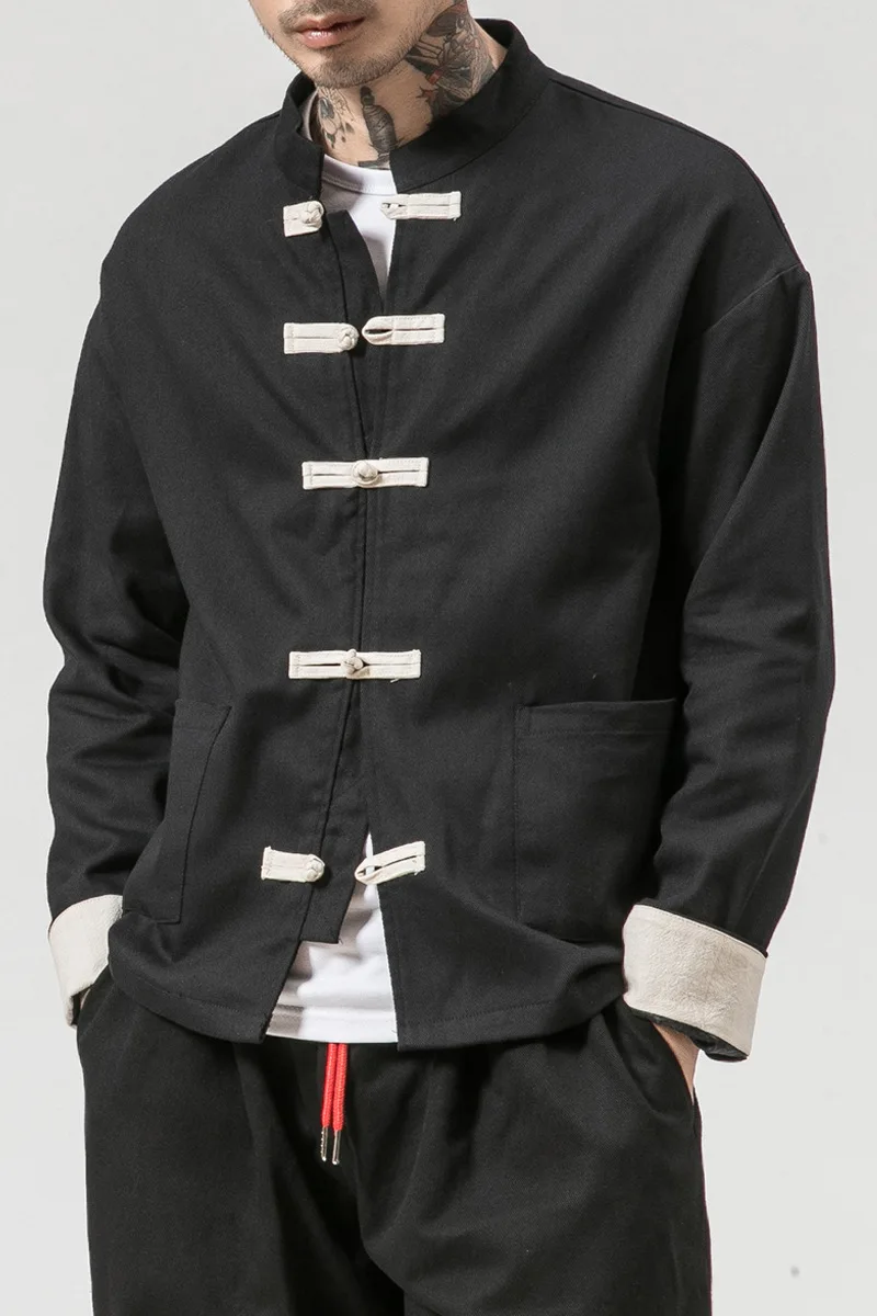 Chinese Style Men's autumn new men's buckle stand collar cardigan large fashion cotton hemp jacket
Chinese Style Men's autumn new men's buckle stand collar cardigan large fashion cotton hemp jacket