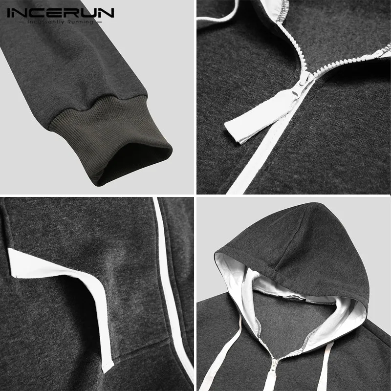 INCERUN 2021 Men Jumpsuit Solid Zipper Hooded Long Sleeve Mens Overalls Pockets Streetwear Pants Chic Fashion Workout Rompers
INCERUN 2021 Men Jumpsuit Solid Zipper Hooded Long Sleeve Mens Overalls Pockets Streetwear Pants Chic Fashion Workout Rompers