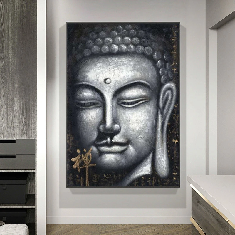 Vintage Sliver Buddha Oil Paintings Buddhism Canvas Painting Cuadros Wall Art for Living Room Home Decor
Vintage Sliver Buddha Oil Paintings Buddhism Canvas Painting Cuadros Wall Art for Living Room Home Decor