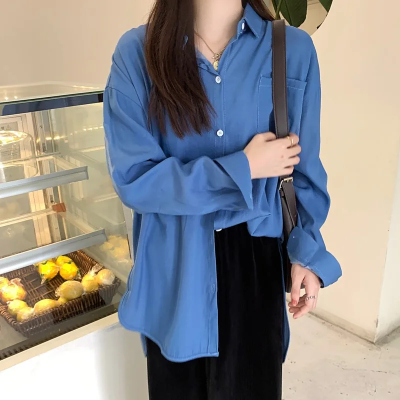 2022 Spring Shirt Women Long Sleeve Blouse Autumn Korean Loose Solid Retro Tops Casual Loose Shirt Button Femme Blusas New 18237
2022 Spring Shirt Women Long Sleeve Blouse Autumn Korean Loose Solid Retro Tops Casual Loose Shirt Button Femme Blusas New 18237