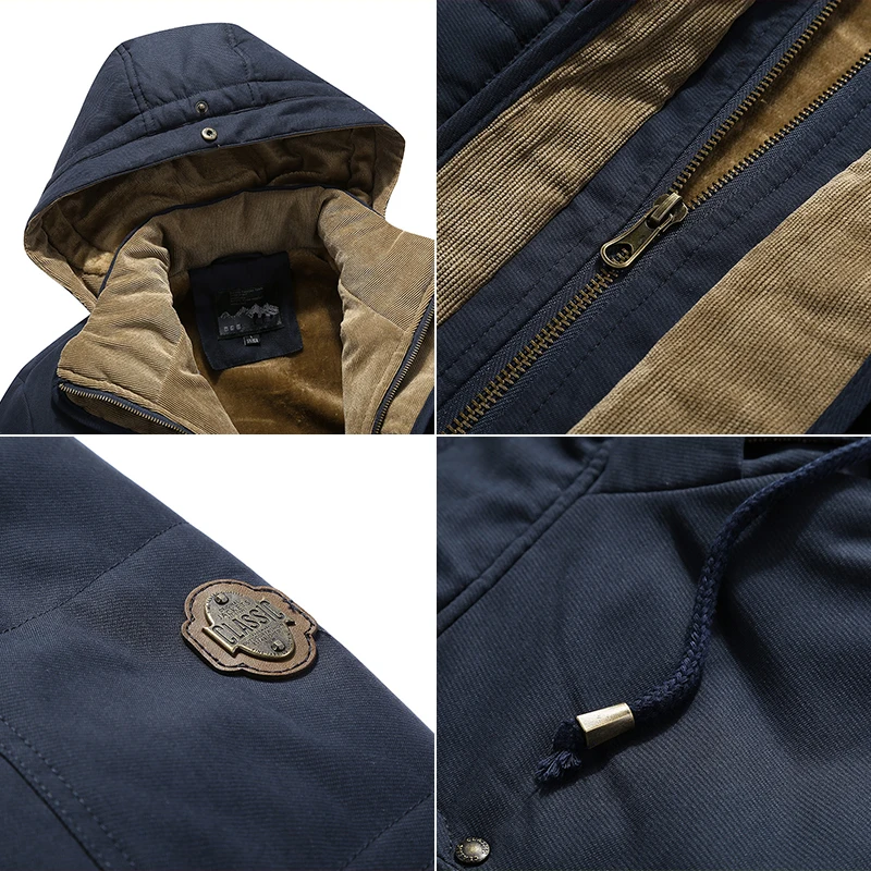 Military Thicken Fleece winter Jacket Mens Casual Hooded Pilot Cargo Coats warm High Quality Parka Male Multiple-pockets Outwear
Military Thicken Fleece winter Jacket Mens Casual Hooded Pilot Cargo Coats warm High Quality Parka Male Multiple-pockets Outwear