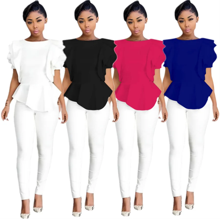 RStylish Women Clothing 2021 Summer Solid Color Ruffle Patchwork Short Sleeve O-Neck Streetwear Office Ladies Tee Shirt
RStylish Women Clothing 2021 Summer Solid Color Ruffle Patchwork Short Sleeve O-Neck Streetwear Office Ladies Tee Shirt