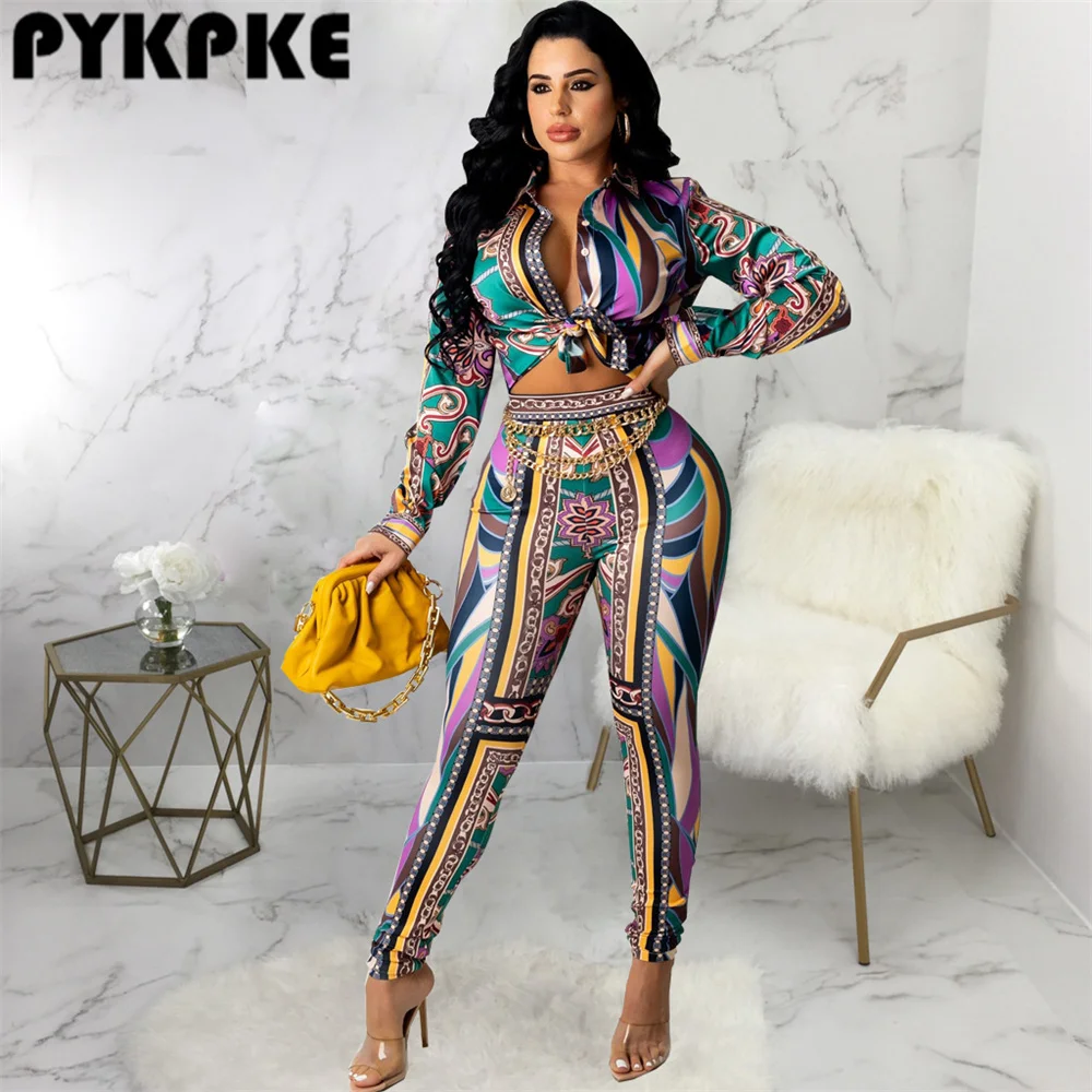 Women Set Print Long Sleeve Shirts and Pencil Pants Suit Sport Sweatsuit Tracksuit Two Piece Set Fitness Outfit
Women Set Print Long Sleeve Shirts and Pencil Pants Suit Sport Sweatsuit Tracksuit Two Piece Set Fitness Outfit