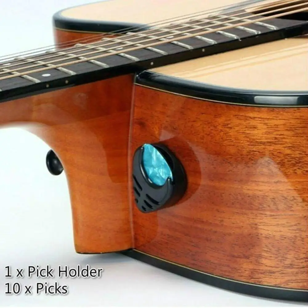 10pcs celluloid Guitar Picks Pick Holder Set for Folk Acoustic Guitar Electric Bass Ukulele Stick-on Holder Picks Random Color
10pcs celluloid Guitar Picks Pick Holder Set for Folk Acoustic Guitar Electric Bass Ukulele Stick-on Holder Picks Random Color