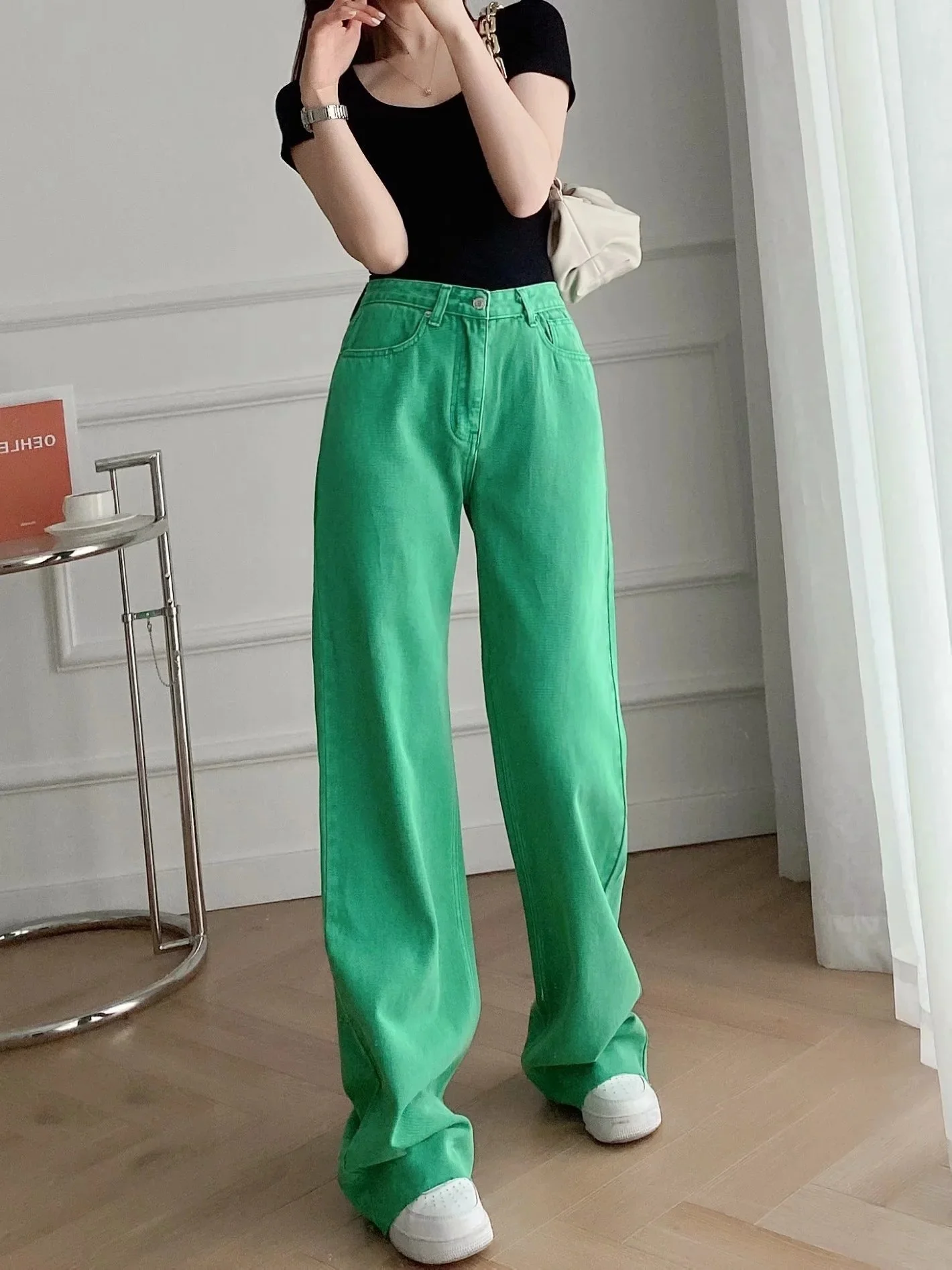 2021 Women's Trendy Stretch Straight Jeans Washed Full Length High Waist Wide Leg Jeans Pocket Loose Casual Fashion Pants 
2021 Women's Trendy Stretch Straight Jeans Washed Full Length High Waist Wide Leg Jeans Pocket Loose Casual Fashion Pants