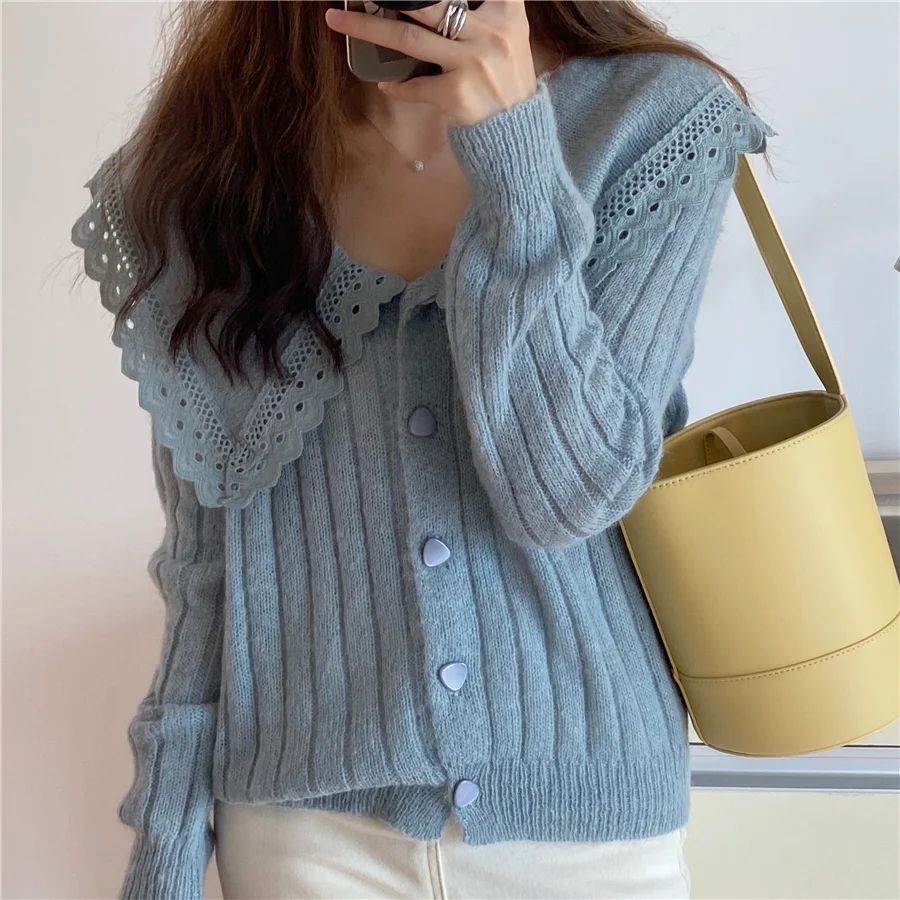 Hollow Out Lapel Knitwear Cardigan 2020 New Autumn Winter Single-breasted Knitted Christmas Sweater Coat Solid Loose Pull Tops
Hollow Out Lapel Knitwear Cardigan 2020 New Autumn Winter Single-breasted Knitted Christmas Sweater Coat Solid Loose Pull Tops