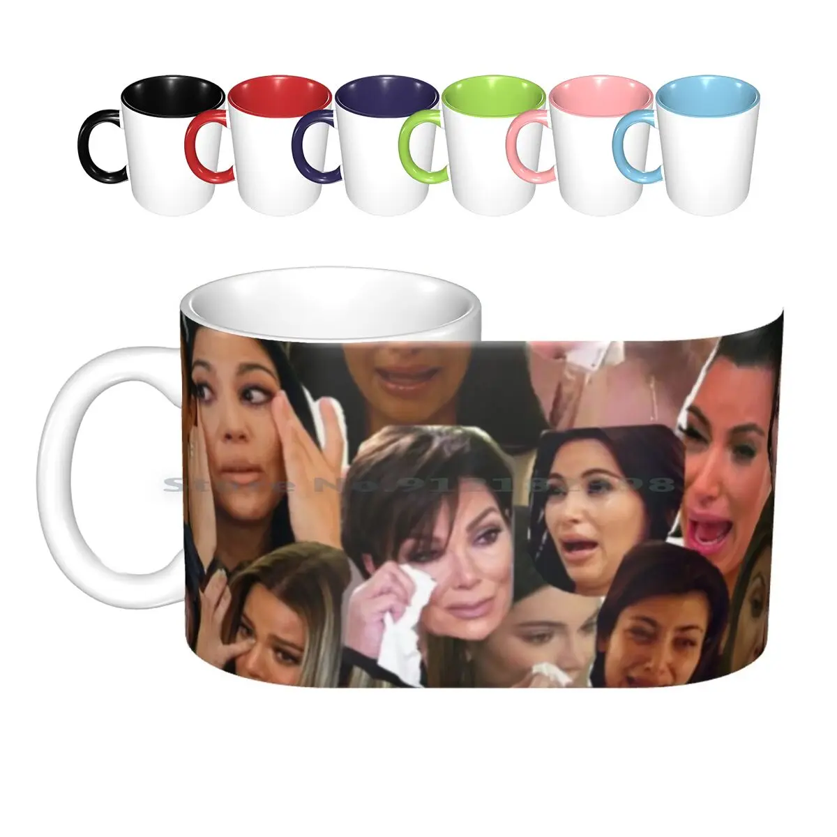 

Kardashian's Crying Collage Ceramic Mugs Coffee Cups Milk Tea Mug Kendall Jenner Kylie Khloe Kourtney Caitlyn Kardashian
