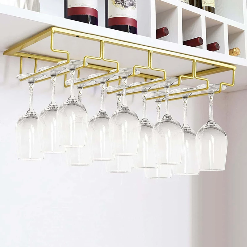 Wine Glasses Rack Under Cabinet Stemware Rack Wine Glass Holder Wire Storage Hanger For Cabinet Kitchen Bar Pub (4 Rows)
Wine Glasses Rack Under Cabinet Stemware Rack Wine Glass Holder Wire Storage Hanger For Cabinet Kitchen Bar Pub (4 Rows)