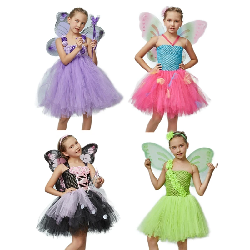 Kids Performance Costume Halloween Butterfly Fairy Costume Tutu Dress+wings 2pcs Set Birthday Party Dress Kids Photography Props
Kids Performance Costume Halloween Butterfly Fairy Costume Tutu Dress+wings 2pcs Set Birthday Party Dress Kids Photography Props