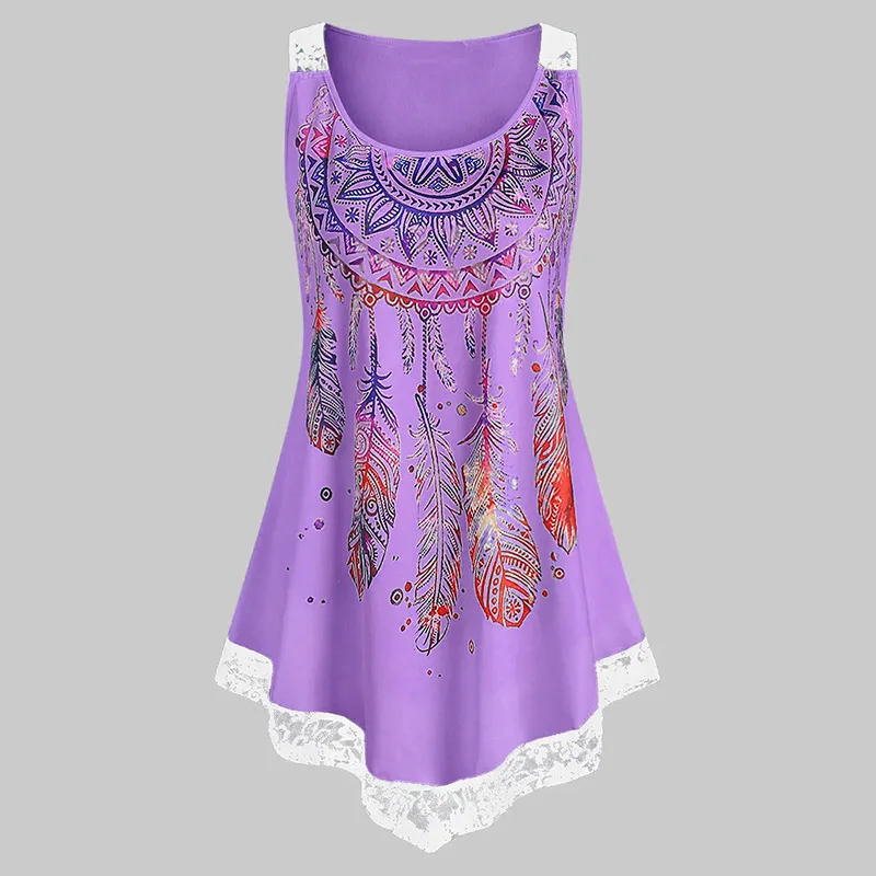 Mandylandy Vest Summer Sexy O-Neck Sleeveless Ruffled Lace Stitching Vest Top Women's Fashion Printed Irregular Vest
Mandylandy Vest Summer Sexy O-Neck Sleeveless Ruffled Lace Stitching Vest Top Women's Fashion Printed Irregular Vest