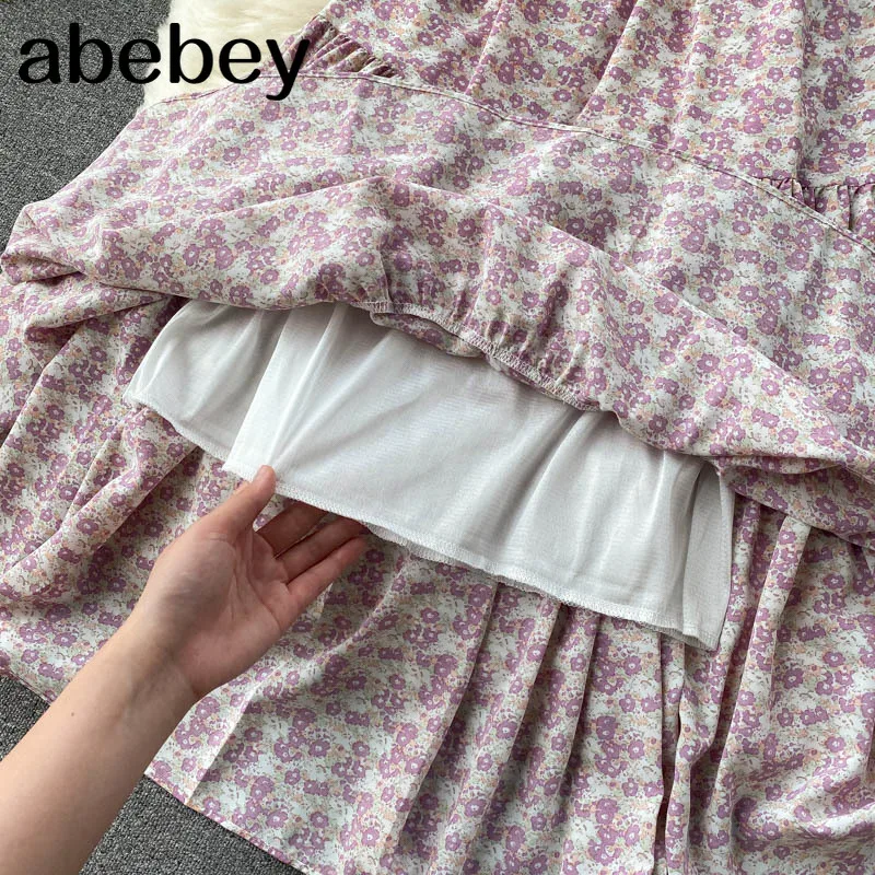 Korean Sweet Floral Dress Women Puff Sleeve V Neck A-line Ruffles Dresses Summer Bohemian Print Chiffon Beach Dress
Korean Sweet Floral Dress Women Puff Sleeve V Neck A-line Ruffles Dresses Summer Bohemian Print Chiffon Beach Dress