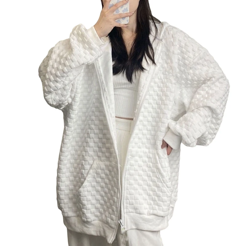 Kayotuas Women Jacket Spring Autumn New Fashion Front Zipper Up Hooded Collar Ladies Casual White Black Coat Outwear
Kayotuas Women Jacket Spring Autumn New Fashion Front Zipper Up Hooded Collar Ladies Casual White Black Coat Outwear